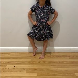 Toddler girl dress with attached hoodie